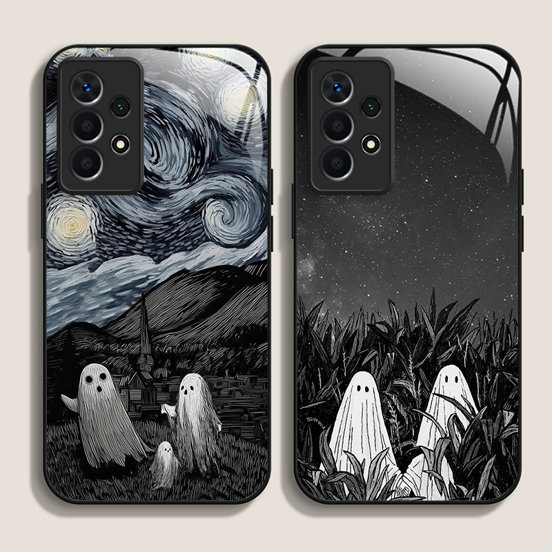 Phone Cases Drawing - Funda de teléfono de vidrio templado