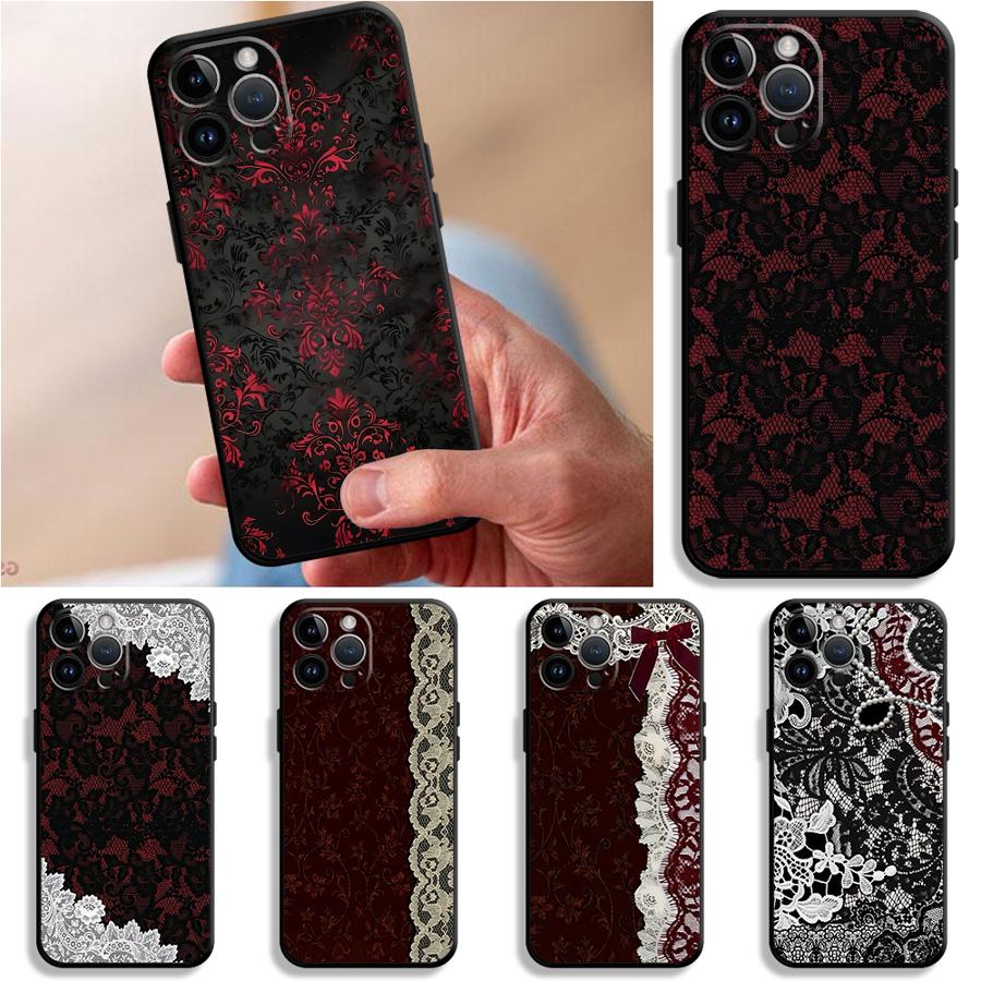 Phone Cases Red - Funda de Teléfono Sexy de Encaje
