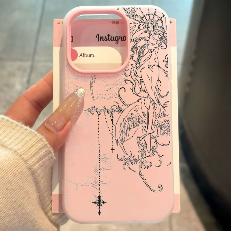 Phone Cases Drawing - Funda de teléfono con diseño de