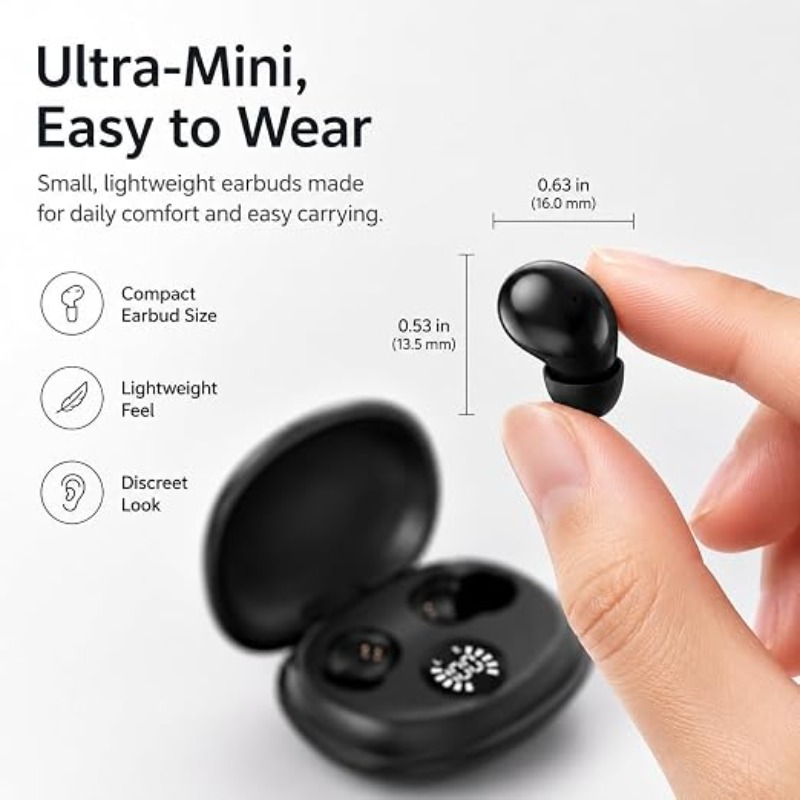 Phone Cases Officeworks - Mini auriculares inalámbricos invisibles para dormir,