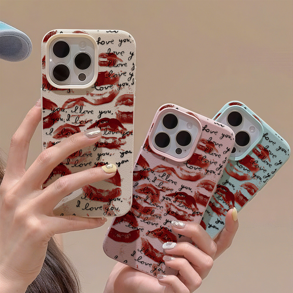 Phone Cases Red - Funda de teléfono de cuero con