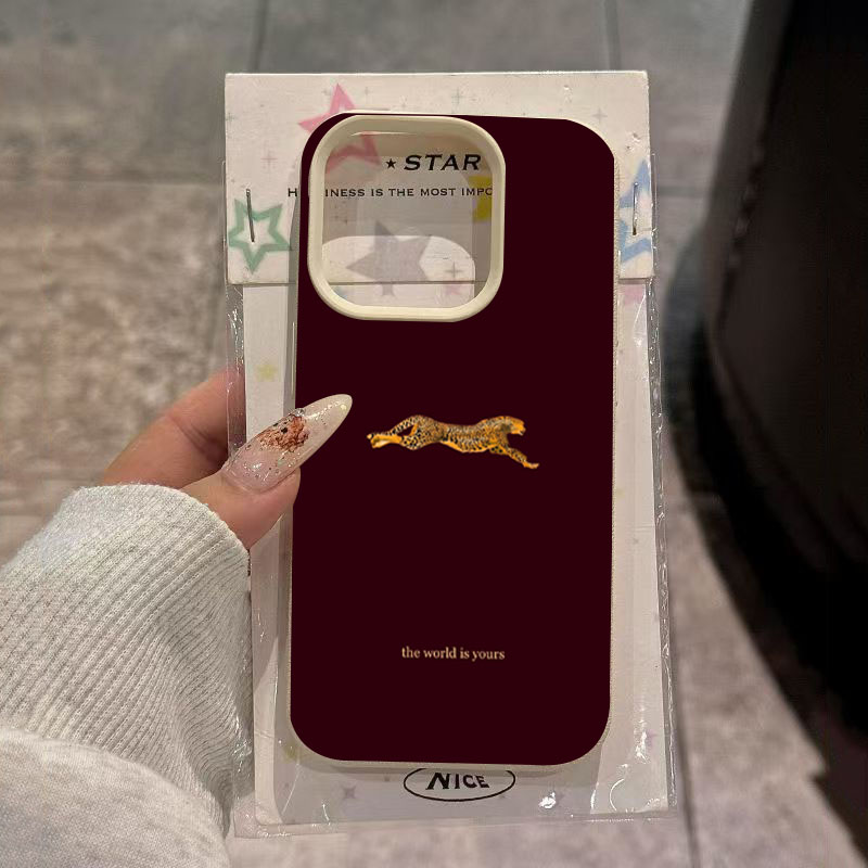 Phone Cases Trendy - Funda Minimalista con Estampado de Leopardo
